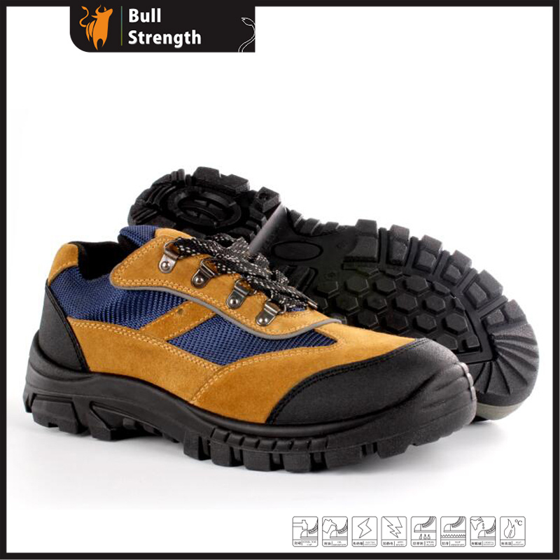Industrial Suede Leather Safety Shoe with Steel Toe (SN5459)