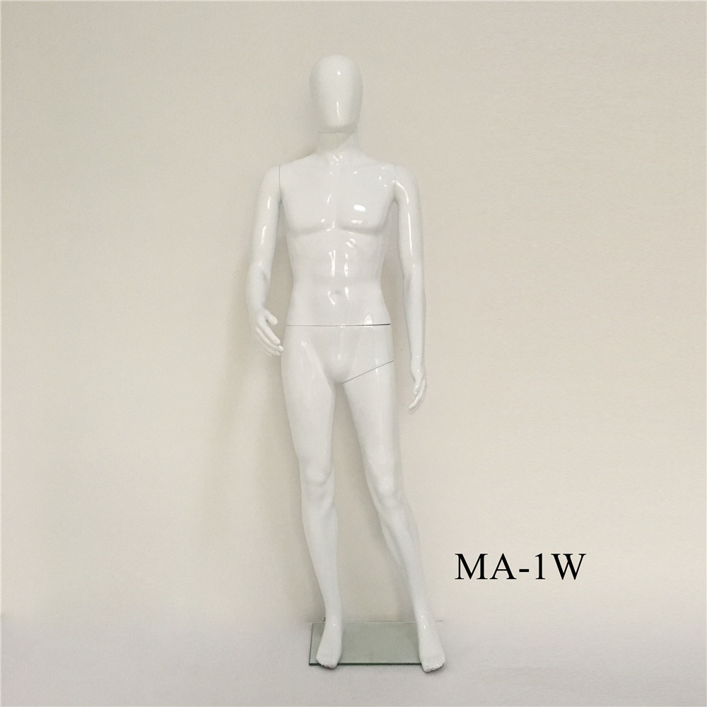 Wholesale Glossy White Black PP Plastic Garment Usage Male Gender Mannequin