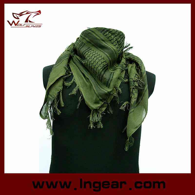 Cheap Mens Military Camouflage Fish Net Mesh Army Polyester Scarf
