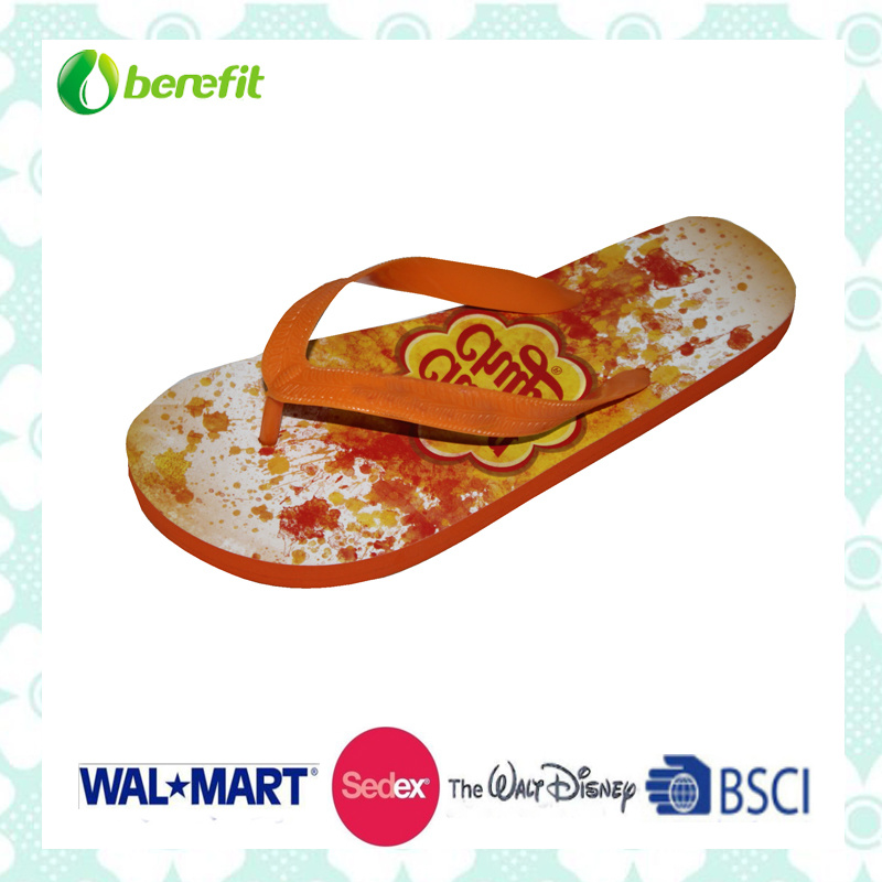 Women's Slippers with Heat Transfer, PVC Straps