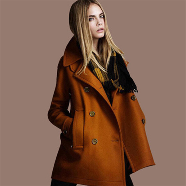 Wholesale Cheap Winter Wool Ladies Overcoat Designs (50227)