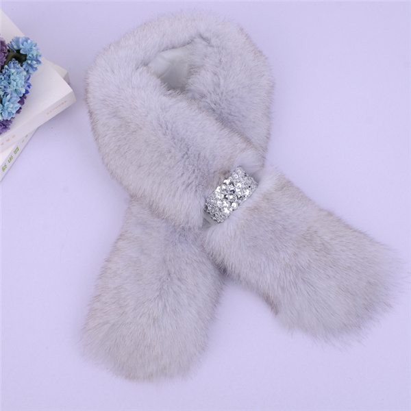 Fashion Thick Winter Warm Custom Made Fox Fur Scarf for Lady