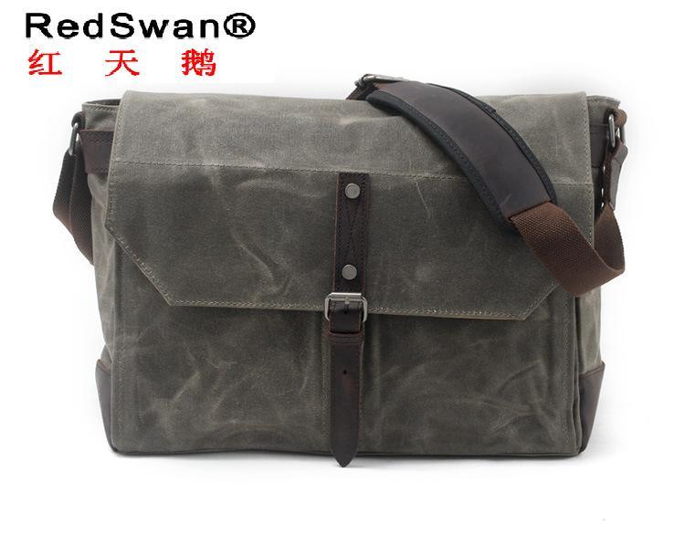 Washed Canvas Messenger Shoulder Bag Leisure Sport Laptop Bags (RS-82065K)