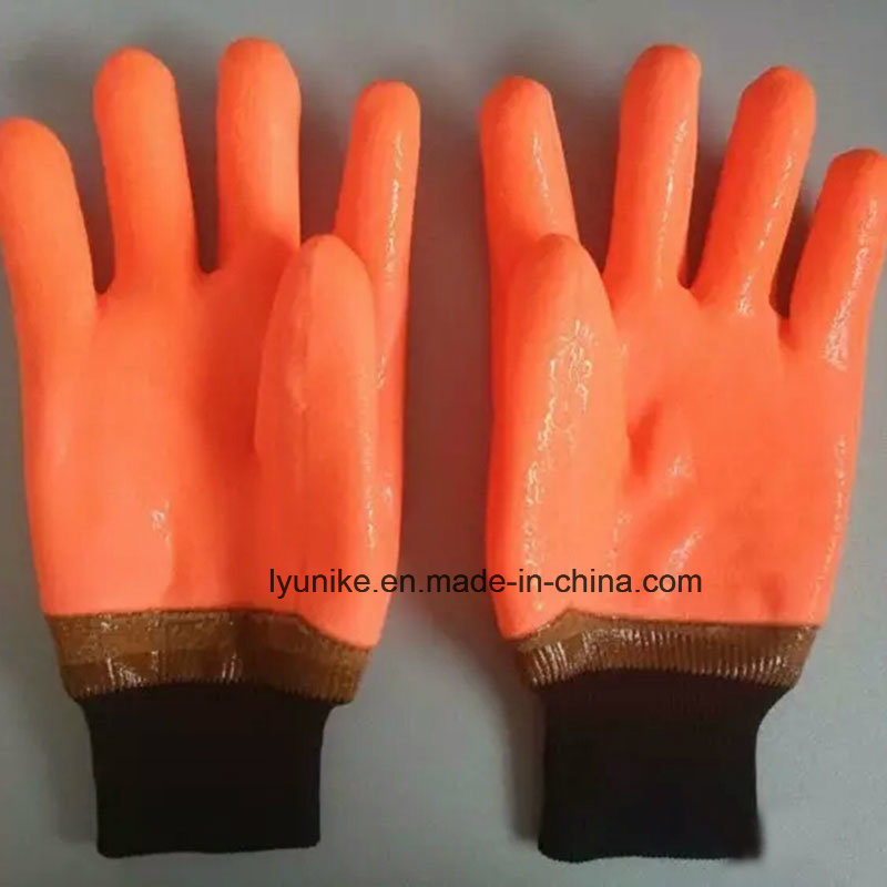 PVC Winter Cashmere Warm Lining Work Safety Gloves