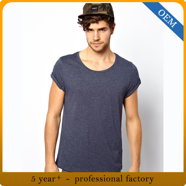 Wholesale Men's 95 Cotton 5 Spandex Tagless T Shirt