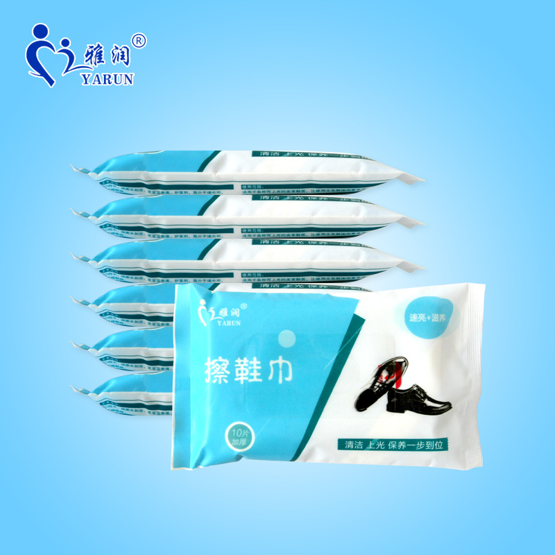 10 PCS Leather Shoes and Bag Care and Cleaning Disposable Wet Wipes
