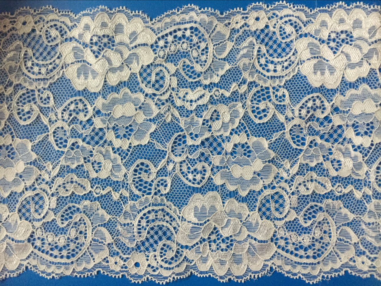 Elastic Lace Made of Nylon & Spandex. Cheap Price, Customized Design.