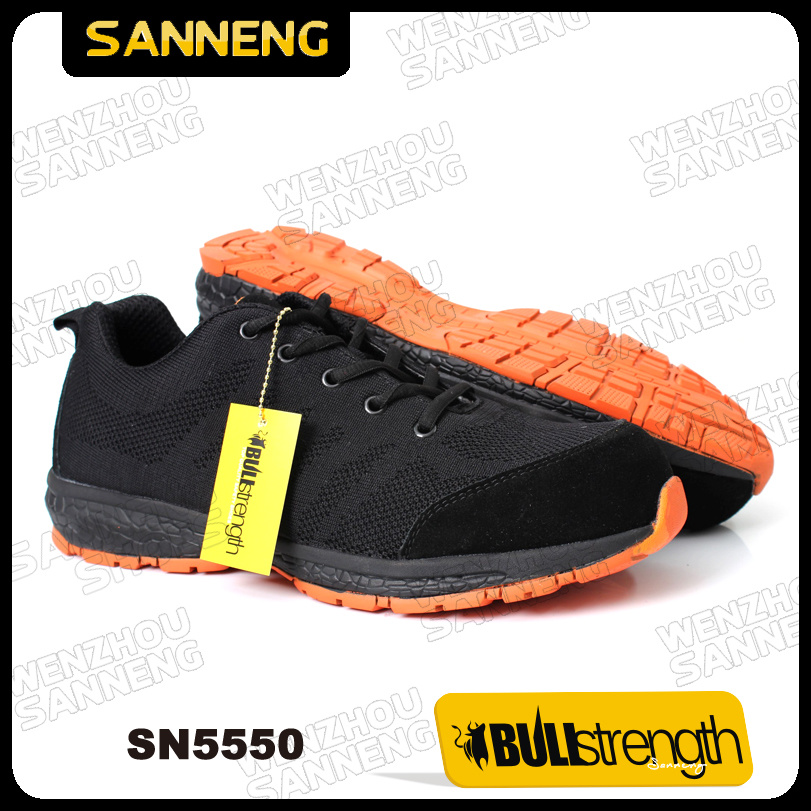 Black Kpu Trainer Safety Shoes with S1p Src