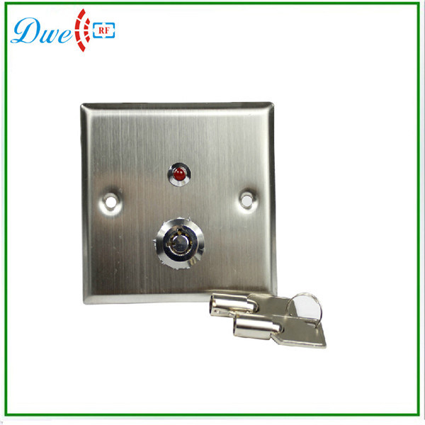 12V No Nc Push Exit Button with LED and Keys