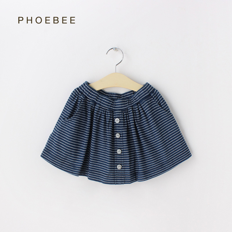 Phoebee 100% Cotton Kids Clothes Summer Above Knee Girls Skirts