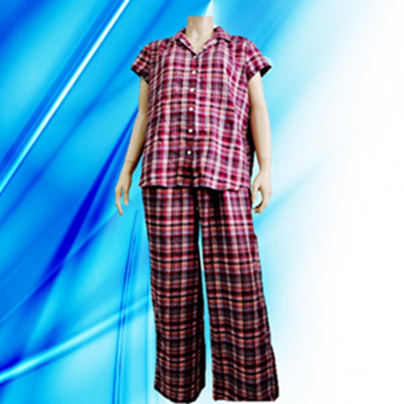 100% Cotton Lady's Allover Print Pajamas