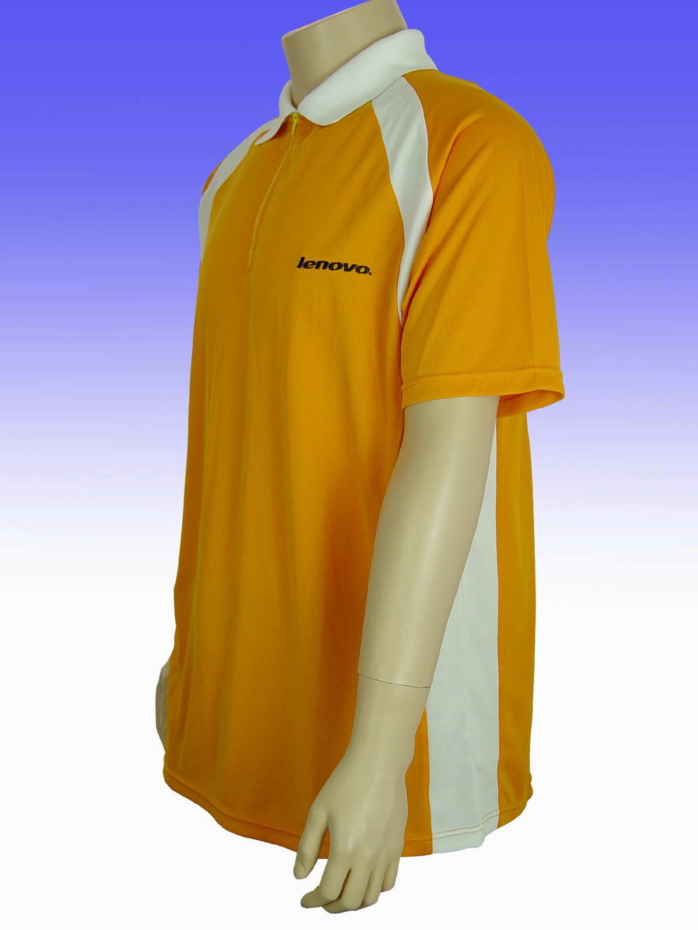 Men's Yellow and White Color Dry Fit Sports Polo Shirt