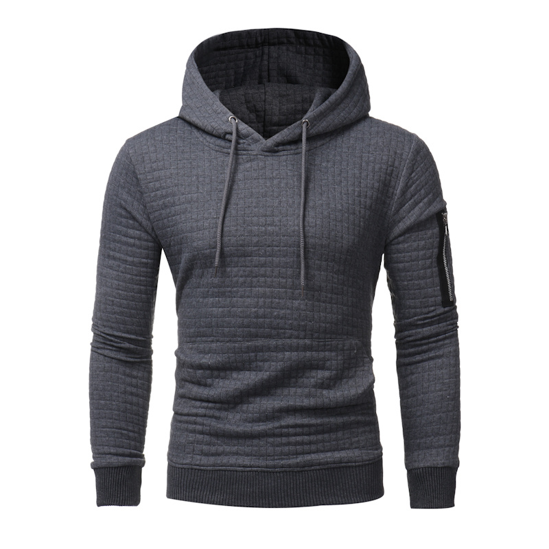 Customized Mens Hoodie Casual Style Long-Sleeved Sweatshirt