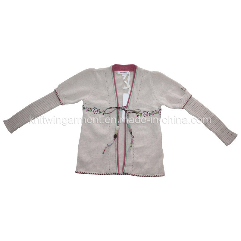 Children Knitted Long Sleeve Sweater with Fashion Designs (C15-031)