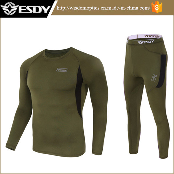 3-Colors Esdy Tactical Outdoor Sports Warm Thermal Underwear Set