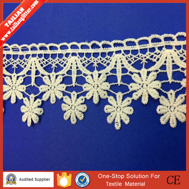 2016 Tailian African Cord Lace Manufacture, Guipure Lace Top, Fancy Polyester Lace Trim Exporter