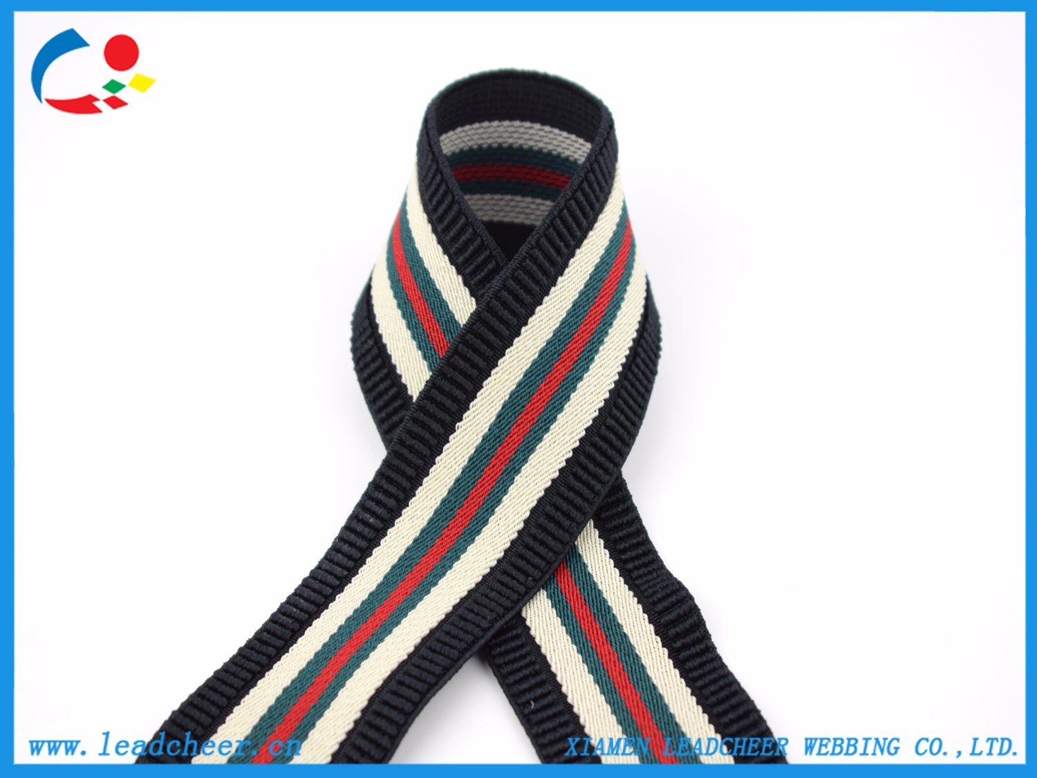 Polyester Colorful Custom Elastic Webbing for Sporting Support