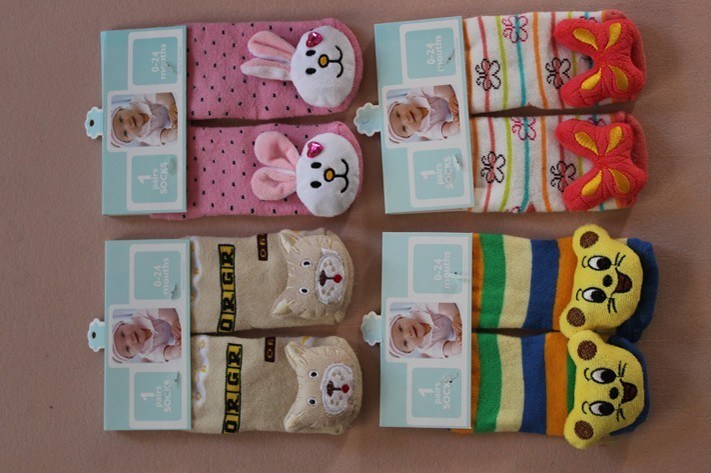 Baby Cute Anti-Slip Floor Socks with 3D Animal/Lovely/Indoor Warm Socks