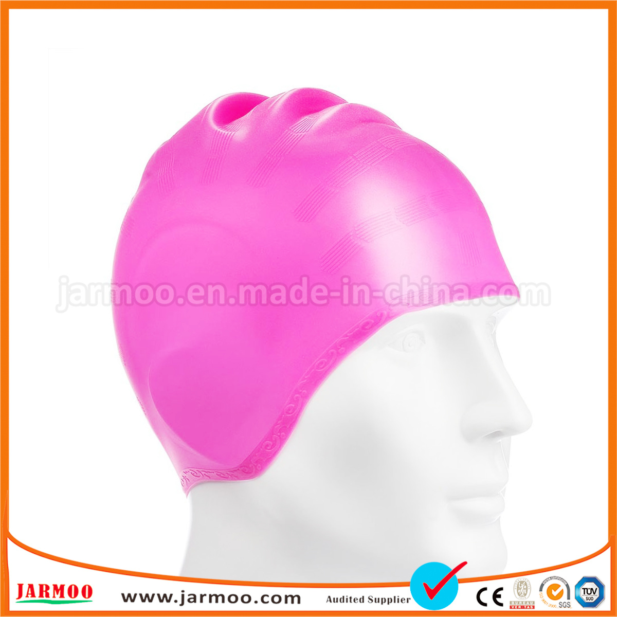 High Elasticity Bright Solid Color Silicone Swimming Cap