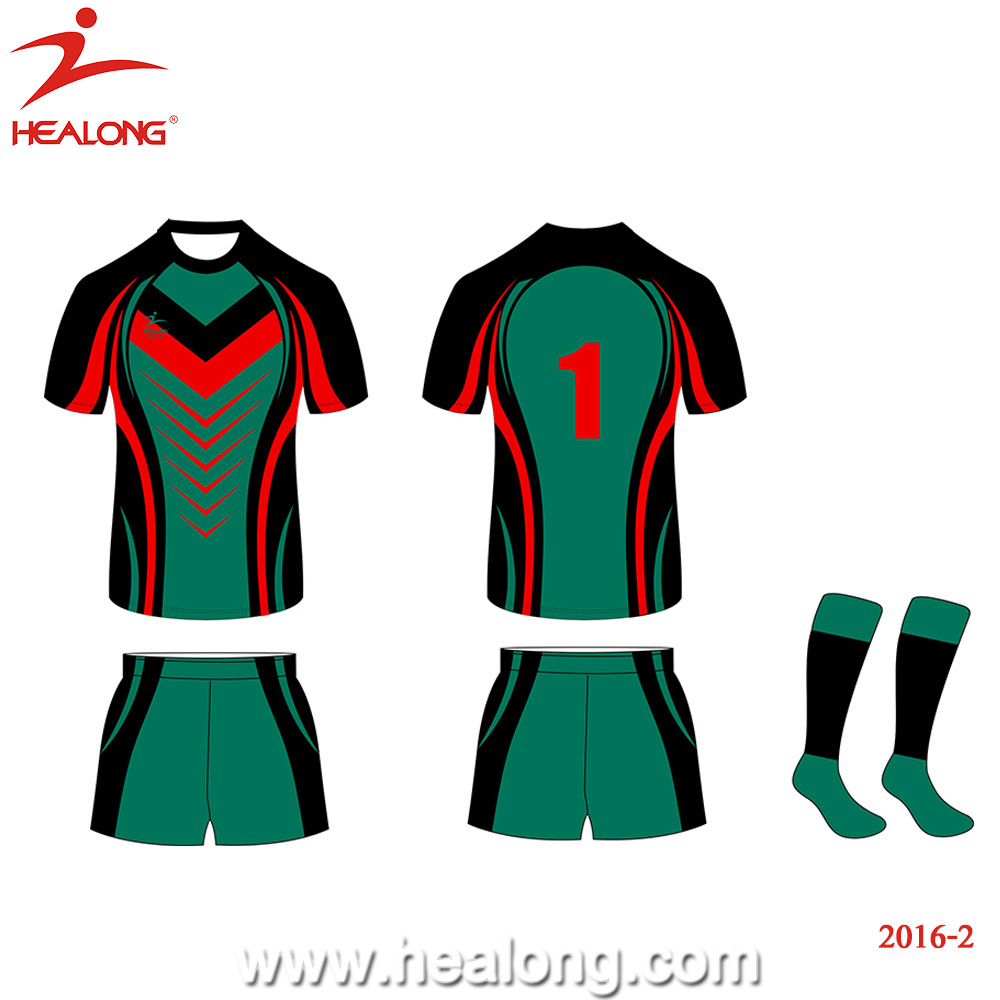 Healong Hot Sale Sportswear Sublimation Printing American Rugby Jersey