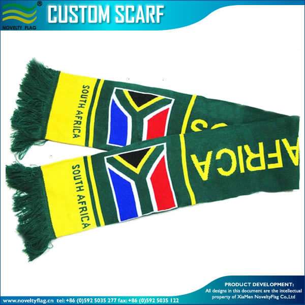 South Africa Jacquard Sport Scarf for Football Fans (M-NF19F10020)