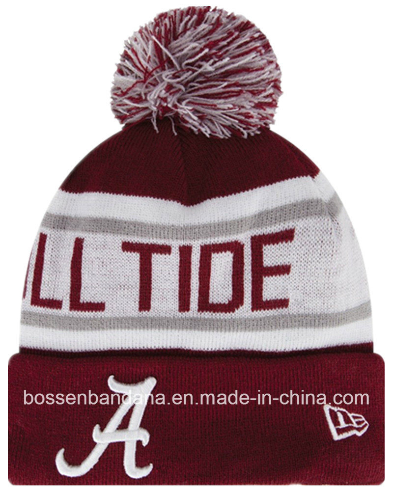 Chinese Factory Produce Customized Design Embroidered Acrylic Jacquard Knit Winter Beanies