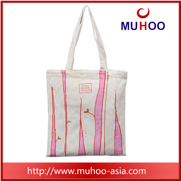 Fashion Canvas Handbag Ladies Tote Beach Cotton Bag with Print