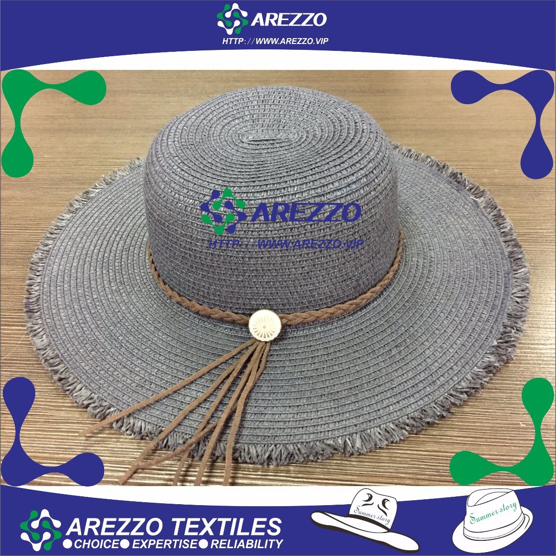 Women's Paper Straw Beach Hat (AZ021C)