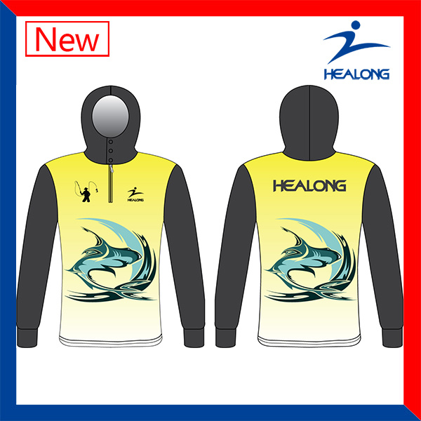 3D Thermal Transfer Printing Sublimated Fishing Jersey