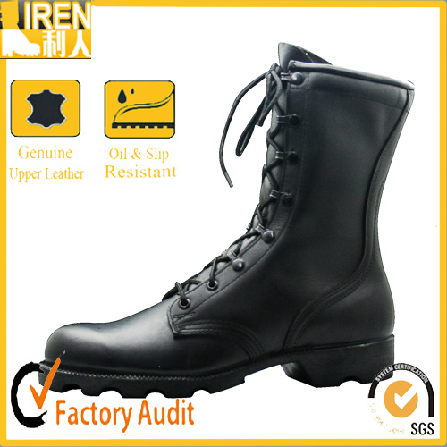 Good Quality Black Leather Combat Military Boots
