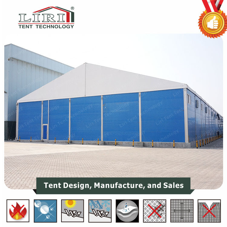 Large Aluminum Heavy Duty Warehouse Storage Tent with Rolling Shutter