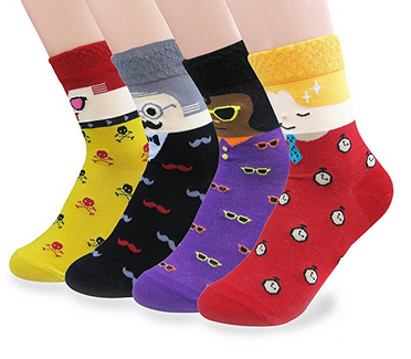 Custom Fashionable Cartoon Sock in Various Designs and Sizes