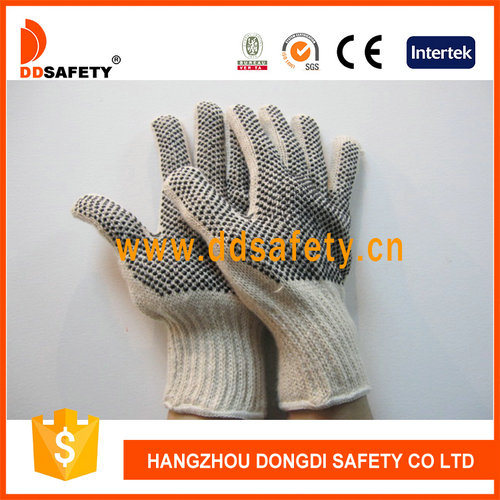 Ddsafety 2017 Knitted Black PVC Dots Both Sides Glove