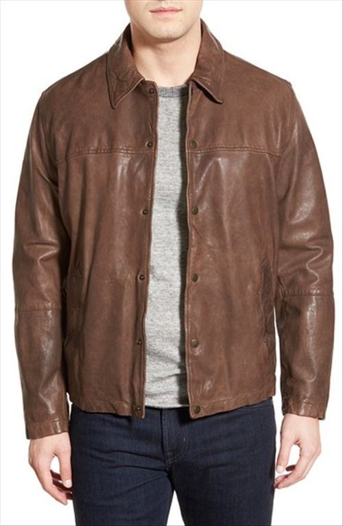OEM Latest Custom Design Bulk Leather Shirt Jacket for Men