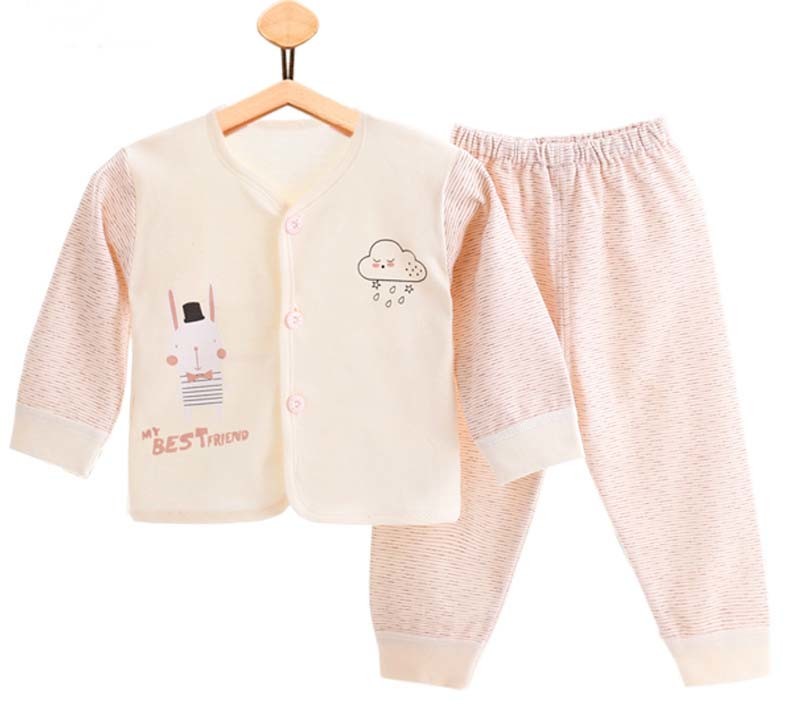 100% Cotton Newborn Underwear Long Sleeve Pants Two Sets Baby Wear