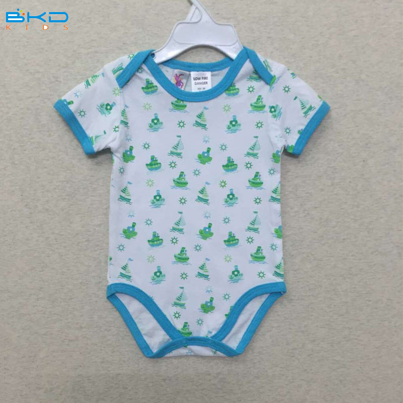 Short Sleeve Baby Clothing Envelope-Neck Children Wear Baby Bodysuit