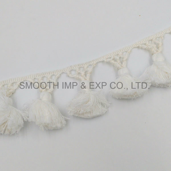 Fashion White Fringe Tassel Lace Clothes Garment Accessory Fabric Textile