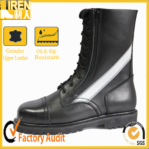 Black Slip-Resistant Military Combat Boots