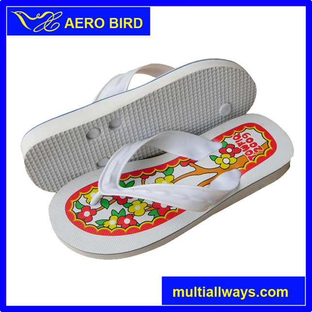 White Color PVC Sole Slippers Sandal Shoes for Men