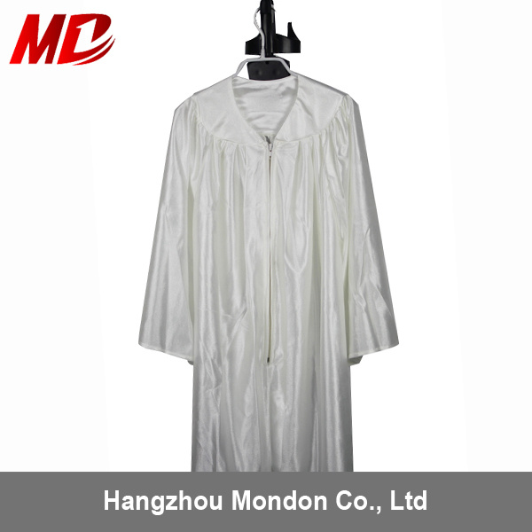Wholesale Children Graduation Gown Only Shiny White