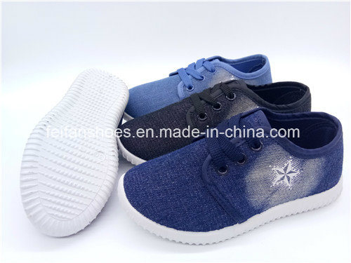 Newest Hotsale Kids Casual Sport Shoes Jean Injection Shoes (FZL1012-9)