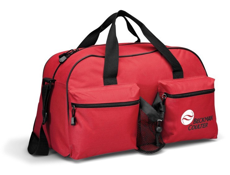Promotion Polyester Sport Duffel Gym Bag with Bottle Holder