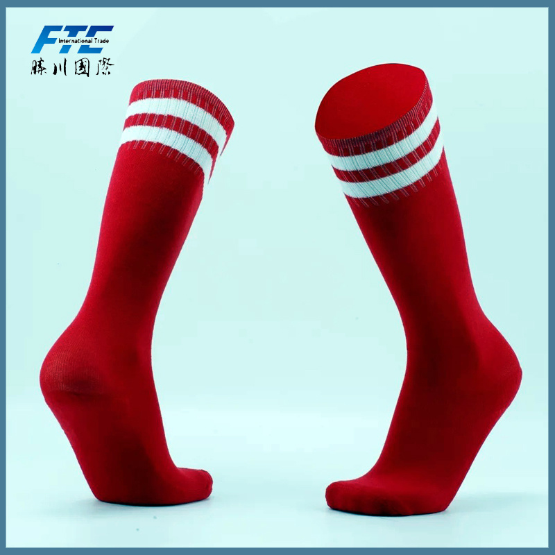 Football Boys Soccer Sock Knee Plain Socks Long Soccer Stockings