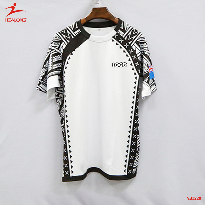 Healong Cheap Yellow and Black Color Sublimated Wholesale Cool Dry Rugby Shirt