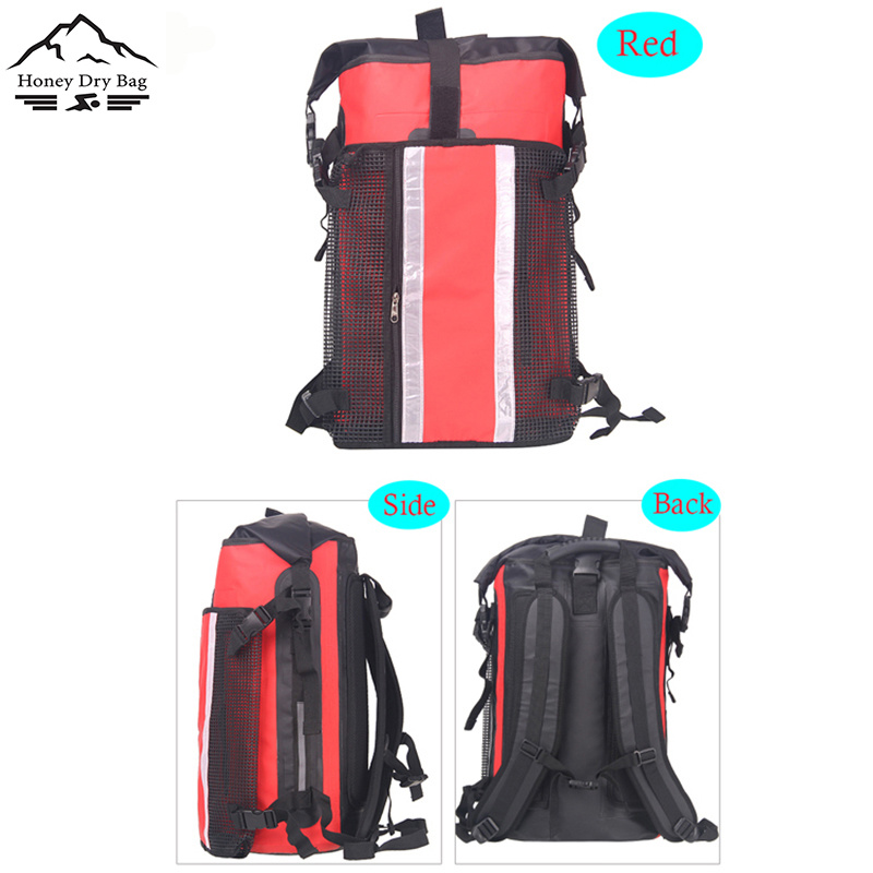 Multifunctional 500d PVC Waterproof Lightweight Foldable Backpack Bag for Hiking