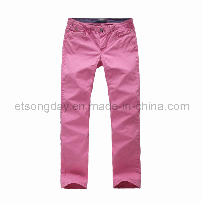 Fashion Red Cotton Spandex Men's Trousers (JGY-1301)