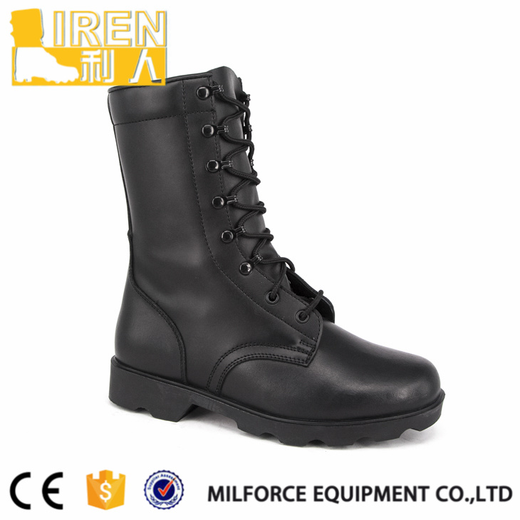 Genuine Leather Black Military Combat Boots