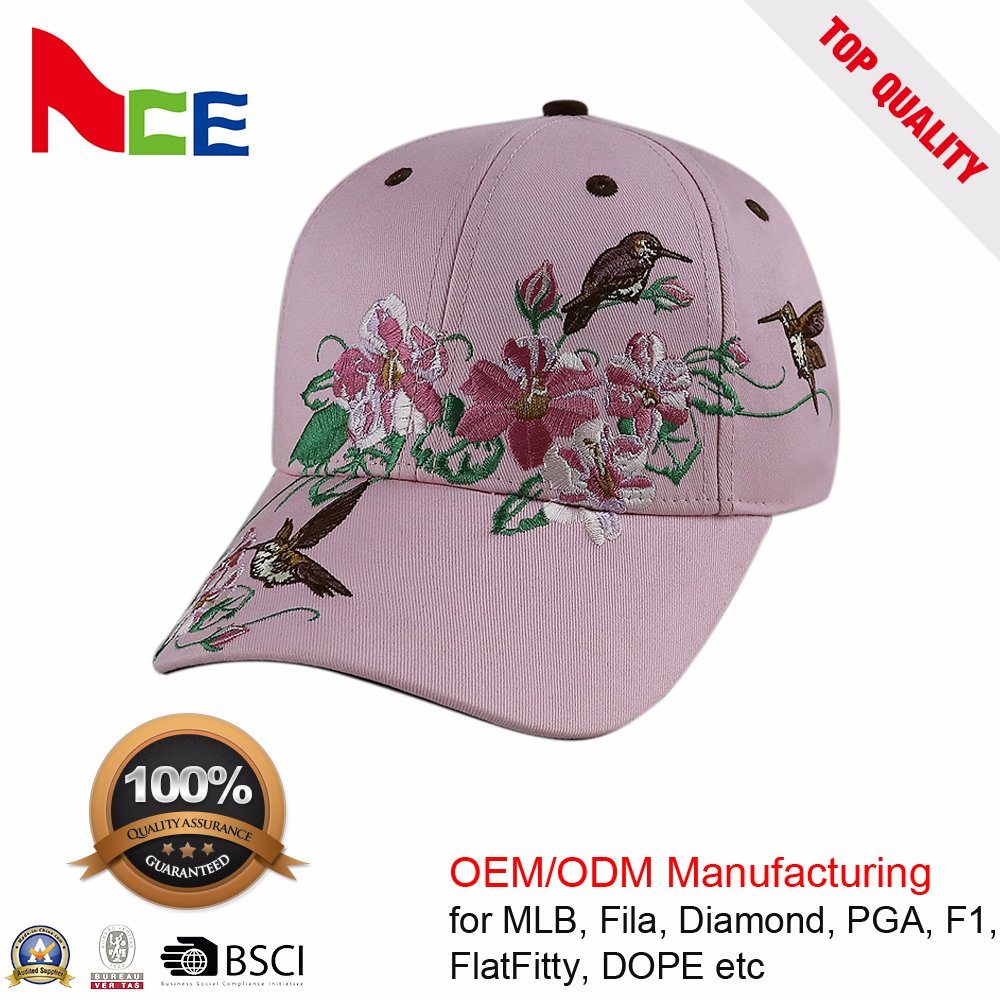 New Design Flat Embroidered Baseball Cap 6-Panel Customized Sports Cap Hats
