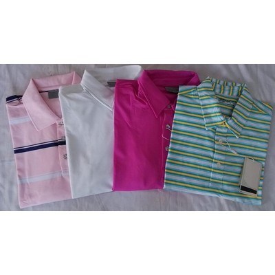 Long Sleeves Horizontal Stripe Golf T Shirts for Men