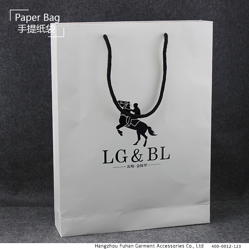 Garment Customized Coated Paper Printed Shopping Bag